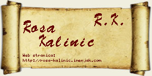 Rosa Kalinić vizit kartica